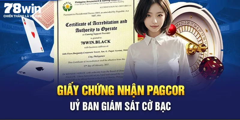 Thương hiệu nhận được giấy chứng nhận Pagcor từ ủy ban giám sát cờ bạc